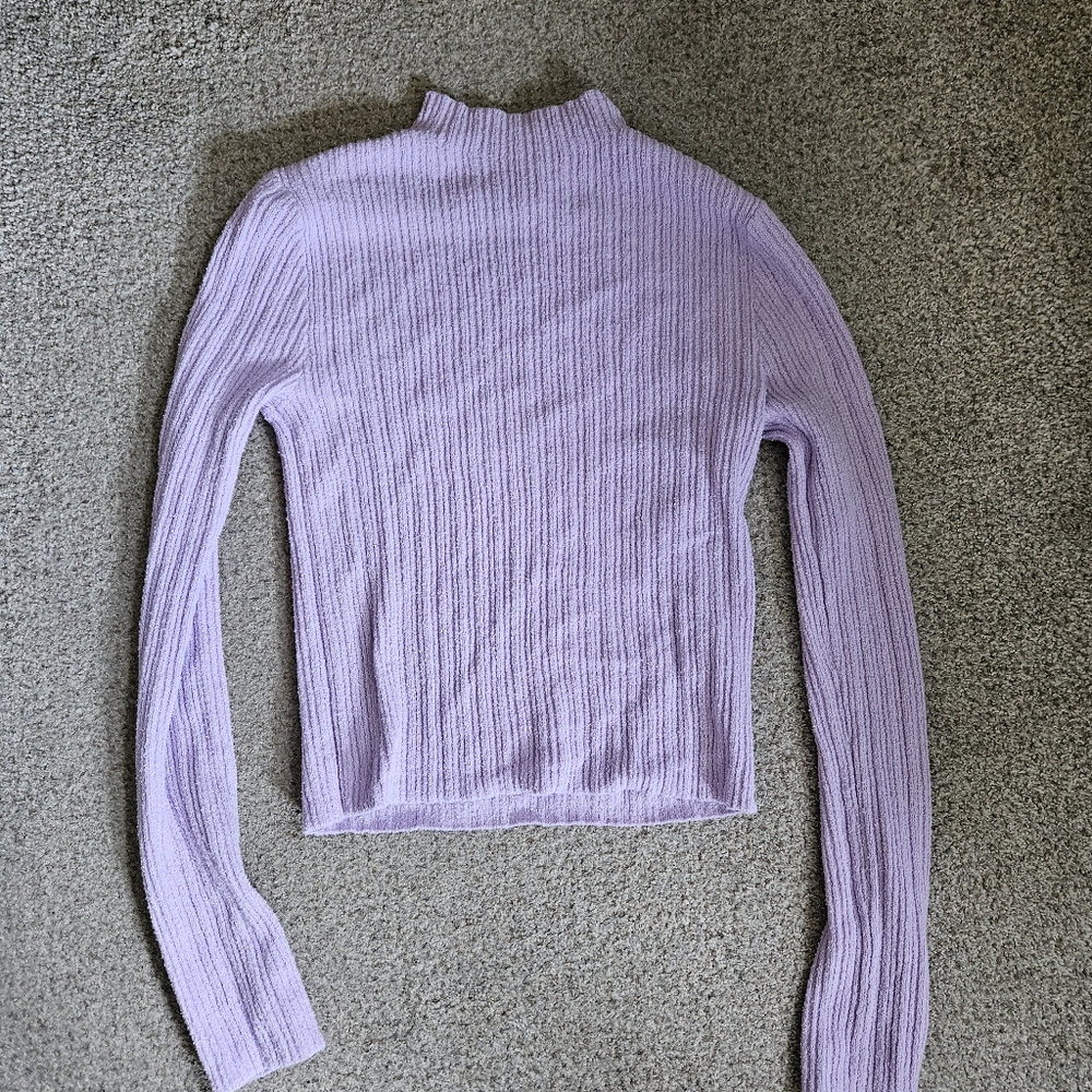 Old Navy Cropped Lavender Ribbed Women's Top Xs